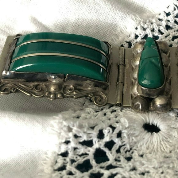 Vintage Signed Mexico 925 Sterling Carved Face - Picture 4 of 7